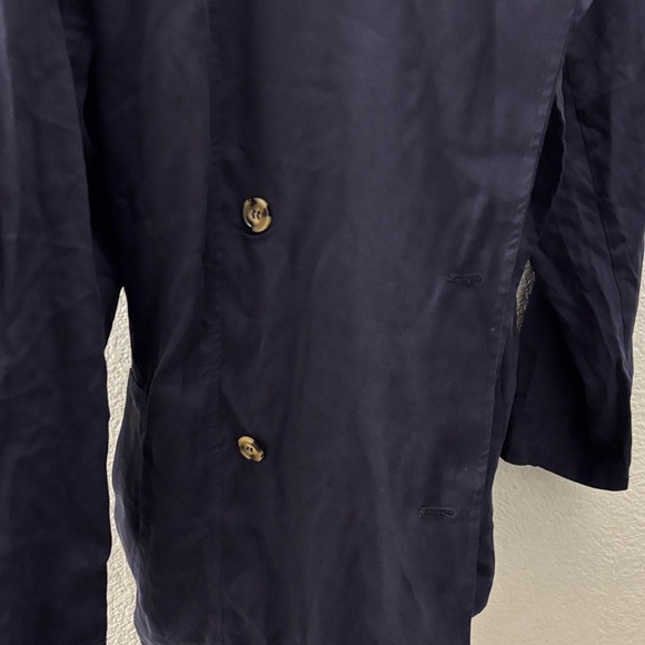 Elegant Navy Blue Trench Coat - Picture 2 of 5